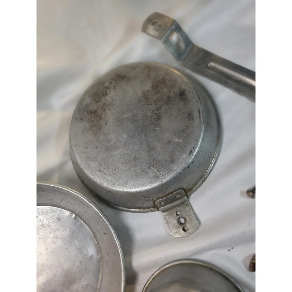 Vintage BSA Boy Scouts of America  Aluminum Mess Kit Frying Pan Bowl Camping